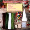 Geyoga 2 Set DIY Christmas Tree Craft Kits Pipe Cleaner DIY Kit Make Your Own Light Christmas Tree DIY Christmas Ornaments Accessories for Christmas Holiday Classroom Activities Party Favors