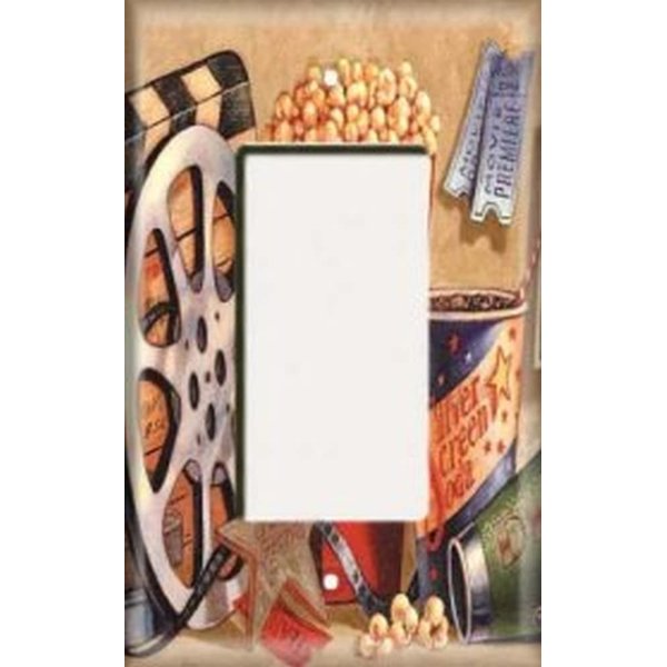 SnazzySwitch Movie Popcorn Decorative Rocker Switch Cover - Fits Decora Style Outlets and GFCI Wall Plate Too