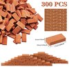 Woohome 322 PCS Mini Grey Roof Tiles Mini Wall Bricks Set, DIY Materials Miniature Brick Scale Model Bricks and Miniature Tiles Roof Tiles Dollhouse Fake Tiles for Miniature House Buding