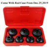 7-Piece Oil Filter Socket Set Includes 24mm,27mm,29mm,30mm,32mm,36mm,38mm. Cap Wrench Tool Kit Compatible with Mercedes Benz, VW, BMW and so on