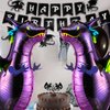 6 Pieces Magic Dragon Balloons Dragon-shaped Aluminum Foil Balloons, Flying Dragon Balloons for Dragon Medieval Theme Birthday Baby Shower Dragon Fantasy Party Supplies