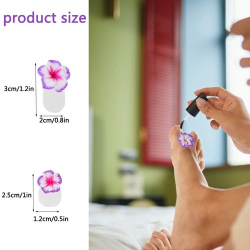 8PCS Purple Toe Separators Silicone for Pedicure, Cute Flower Soft Silicone Toe Spacers Pedicures Nail Art Accessories for Women DIY Manicure