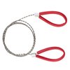 Rierdge 2 Pcs PVC Pipe Cable Saw Stainless Steel Wire Saw Portable String Rope Saw Survival Wire Saw for Hiking Camping Hunting, Red & Black, 23.62 Inch