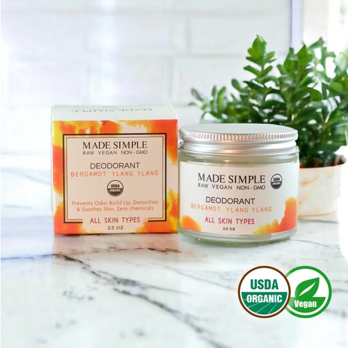 Bergamot Ylang Ylang Deodorant - Certified Organic, Vegan, & Cruelty-free