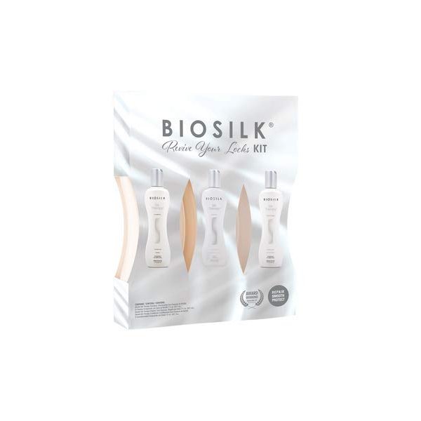 BioSilk Revive Your Locks Kit. Original Silk Therapy 7oz, Silk Therapy Shampoo 7oz, and Silk Therapy Conditioner 7oz (kit Contains 3 Products), 7 fluid_ounces