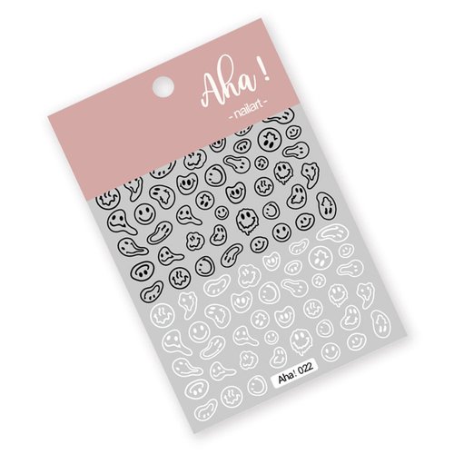 Graffiti Fun Nail Art Stickers Decals Abstract Twisted Face Nail Art Sticker 3D Self Adhesive DIY Design Fashion Trend Glamour Decoration Accessories for Ladies Girls Kids (2 Sheets)