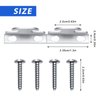 Funrous Curtain Rod Bracket Curtain Hooks Accessories Spreader Wall Bracket Hooks Adjustable Curtain Rod Sets with Screws for Home Kitchen Supplies (5 Sets), Silver