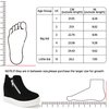 CCVON Girls Wedge Sneakers Kids Boots High Top Platform Shoes Littile Kids/Big Kids Color Black Size 3