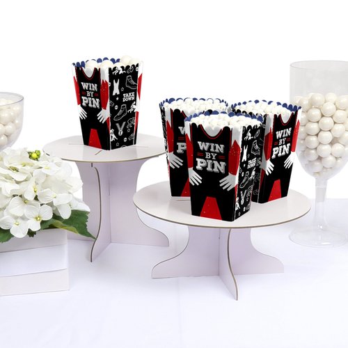 Big Dot of Happiness Own the Mat - Wrestling - Birthday Party or Wrestler Party Favor Popcorn Treat Boxes - Set of 12