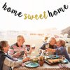 Black Glitter Home Sweet Home Banner - Welcome Back Sign Supplies - Welcome Home Bunting Housewarming Military Family Party Decorations