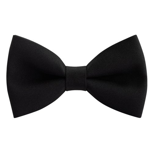 Bow Tie House Boys Classic Pre-Tied Bow Tie Formal Solid Tuxedo (Medium, Black)