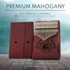 UNOKKI Kalimba 17 Key Thumb Piano | Premium, Lightweight & Durable Mahogany Mbira - Cherry Finish | Reduce Stress & Promote Well-Being | Tuning Hammer, Velvet Bag & More | Great Gift for Kids & Adults