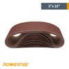 POWERTEC 3 x 18 Inch Sanding Belts, 60 Grit Aluminum Oxide Belt Sander Sanding Belt for Portable Belt Sander, Wood & Paint Sanding, Metal Polishing, 10PK (110800)