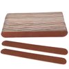 24 Pcs Wooden Nail Files, 7 Inches Emery Board Nail File for Nature Nails, Manicure Tool Set Disposable Nail File for Home Salon Brown
