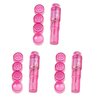 Finever Pocket Rocket Mini Beauty Facial Massager Relax 4 Heads Pink Color (3Pc)
