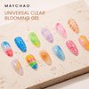 MAYCHAO Clear Blooming Gel, 15ml Soak Off Nail Lamp Gel Nail Polish Glossy Finish Long Lasting for Home Nail DIY Manicure, 0.5 OZ