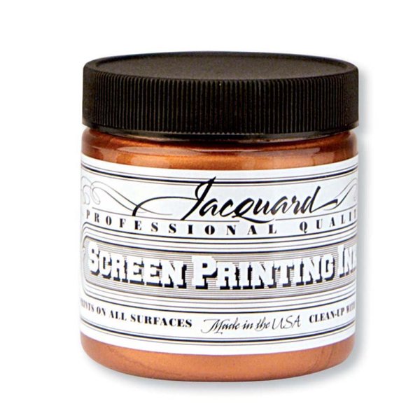 Jacquard Professional Screen Print Ink, Water-Soluable, 4oz Jar, Copper (123)
