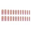 RikView French Tip Press on Nails Long Fake Nails Square Acrylic Nails Pink Nails for Women 24 PCs/Set(Long Square Pink)