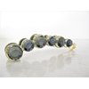 Clear or gray art deco sparkly banana hair claw clip with rhinestones (Primary color: Gray)