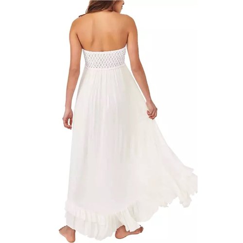 Free People Adella Corsett Beauty Berry Maxi Dress (Medium) Ivory