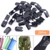 25 Pack Zipper Pull Tabs Cord Ends Tips Shoe Lace End Clips Cord Lock for Paracord Molle Backpack Quick No Tied Shoelace Triathlon Marathon Running Shoe