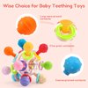 Baby Teething Toys: Infant Sensory Toys Teether Relief Rattle Toys for Babies 0 3 6 9 12 18 Months | Newborn Montessori Learning Toys | Baby Shower First Birthday Gifts for 1 2 One Year Old Girl Boy