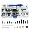 Treehobby RC Car Screws Kit Repair Tool Box Hardware Fasteners Replacement Compatible with WLtoys 1/14 144010 144001 144002 1/12 124016 124017 124018 124019 RC Car Upgrade Parts