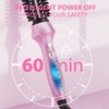 DAN Technology Curling Iron Brush, 1 inch, Ceramic, Pink, Adjustable Temperature, Dual Voltage, Fast Heating, Anti-Scald, Safety Auto Shut Off, for Curly Hair, HAIR IRON