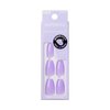KISS imPRESS No Glue Mani 30 Pcs Press On Nails, Medium Coffin Design Nail, Solid Purple Lavender Print, Simple Peel & Press Easy Apply, Hassel-Free Removal, Essential Tools Included