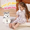 BSTAOFY 12'' Husky Stuffed Animal Realistic Puppy Dog Soft Plush Toys Adorable Birthday Valentines Christmas Festivals Gifts for Kids Toddlers Boys Girls