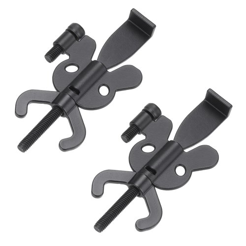 PATIKIL Portable Security Door Lock, 2 Pack Adjustable Butterfly Hotel Door Lock Devices with Storage Bag for Enhanced Safety for Traveling Hotel Home Apartment, Black