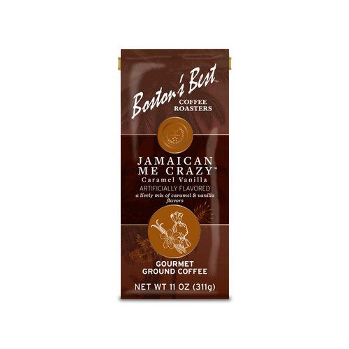 Boston’s Best Coffee - Jamaican Me Crazy Flavored Coffee, Delicious Gourmet Coffee, Premium Ground Coffee, 11 oz. / 311 g Coffee Bag
