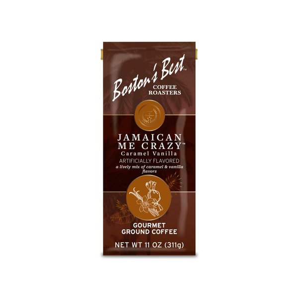 Boston’s Best Coffee - Jamaican Me Crazy Flavored Coffee, Delicious Gourmet Coffee, Premium Ground Coffee, 11 oz. / 311 g Coffee Bag