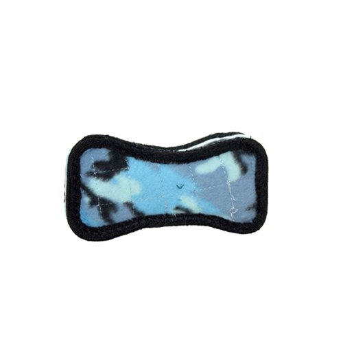 TUFFY - World's Tuffest Soft Dog Toy - Junior Bone 2-Blue-Squeakers -Multiple Layers. Made Durable, Strong & Tough.Interactive Play(Tug, Toss & Fetch). Machine Washable & Floats