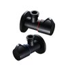 DOITOOL 2PCS Copper Bathroom Angle Stop Valve Water Shut Off Valve for Shower Flow Control Valve Bathroom Toilet Kitchen Sink (Black and Red,Black and Blue)