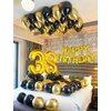 Haolongfa New Years Balloons Arch Garland Kit, 18/12/10/5 Inch Black and Gold Balloon Kit, Black Gold Balloons Confetti Balloons,for New Year Party Decoratons New Years Eve Party Supplies 2025