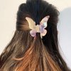 Leadigol 6PCS Butterfly Acetate Hair Clips,Crab Clips Sweet Hairpin Butterfly Candy Colors Hair Accessories Butterfly Girls Headwear Hair Catch Clip for Women and Girls