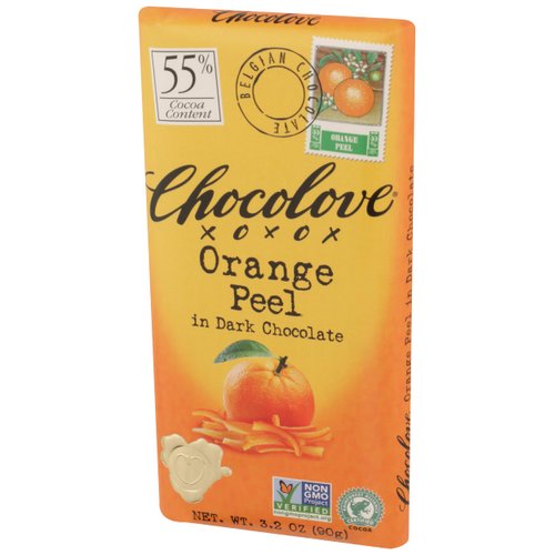 Chocolove Orange Peel in Dark Chocolate, 3.2 oz