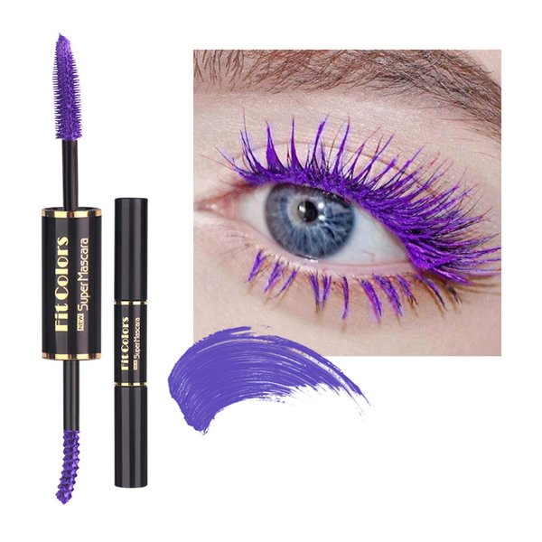 Quxunzzz Washable Mascara Eye Makeup, Lengthening Mascara,Volumizing Mascara, Mascara Makeup Purple (Double head)