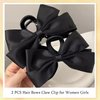 Hair Bows Claw Clip for Women Girls,Premium black Bow-knot Hair Clips for Women Thick Hair & Thin Hair,Big Bows Hair Clips,Nonslip Bows Claw Clips for Women, Bow Clips for Women,Bow Clips