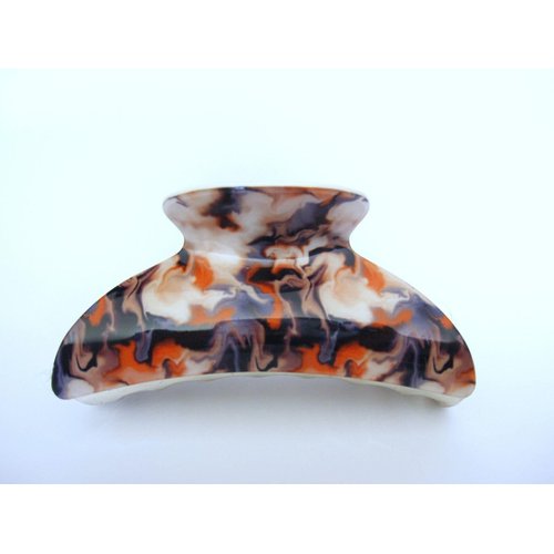 Generic Orange purple mauve white marbled hair claw clip