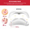 lishumei LED Nail Lamp, 48W Nail Dryer Gel Nail Polish Curing LED UV Light with 4 Timers Automatic Sensor LCD Display Professional Nail Art Tools Accessories for Fingernail Toenail Salon （White）
