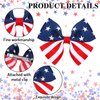 Whaline 6Pcs Patriotic Hair Bow Clips American Flag Hair Barrettes Blue Red White Stars Stripe Hairgrips 4th of July Hair Accessories for Independence Day Memorial Day Party Supplies, 3 Designs