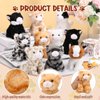 Lenwen 10 Pcs Cat Stuffed Animals Bulk Soft Cuddly Kitten Plush Sets Smitten Kittens Assorted Fluffy Stuffed Cats for Kiddos Birthday Graduation Gift Party Goodie Bags Stuffers(Sitting Style)