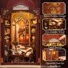 CUTEBEE Book Nook Kit - DIY Miniature House Kit for Adults, 3D Wooden Puzzle Dollhouse Booknook Library Model Build Bookshelf Decor, Gifts for Family, Friends