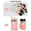 MONSTINA Makeup Brush Holder Professional Cosmetic Makeup Brush Organizer Stand-up Makeup Cup Makeup Artist Case (Pink)