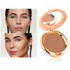Oulac Matte Bronzer Powder Face Makeup with Mirror - Natural SunKissed Bronzer Look,Highly Pigmented Cream Bronzer, Long Lasting Glow, Easy to Blend, Vegan & Cruelty-Free BS03