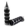 HTTMT TRHB114E-25-CD(114A+312-C) Chrome 25mm 1 inch Spike Handlebar Grips Throttle Boss Compatible with Harley Softail Dyna Sportster Electra Glide/Kawasaki Ninja Hayabusa GSXR700 GSXR1000