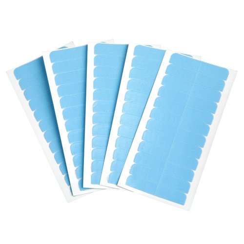 Roeula Tape In Tape Replacement 60 Pieces Hair Tape for Tape in Hair Extensions Tape Tabs Double Sided Extension Tapes for Replacement 4cm x0.8cm (60 Pieces, Blue)