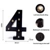 Foaky Black LED Marquee Number Lights Sign Light Up Marquee Number Lights Sign for Night Light Wedding Birthday Party Battery Powered Christmas Lamp Home Bar Decoration